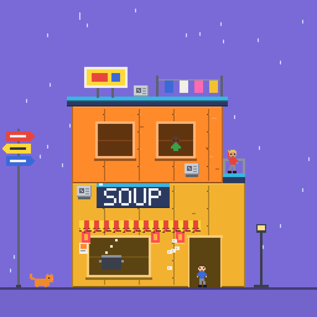 Night market at level 3: a block